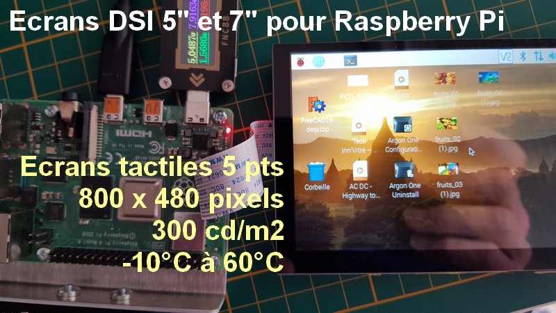 Ecran tactile 7'' DSI LCD7RPI Raspberry Pi - Ecrans 5'' et plus